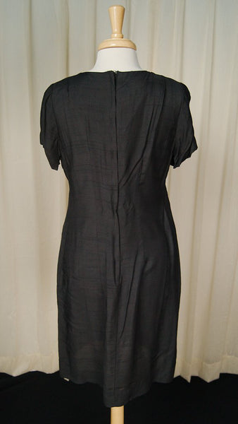 1960s Vintage Black Shift Dress w Coat Cats Like Us
