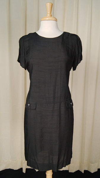 1960s Vintage Black Shift Dress w Coat Cats Like Us
