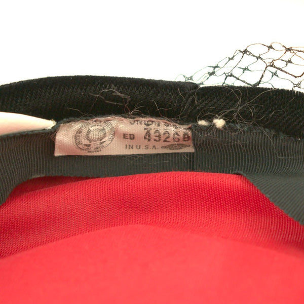 1960s Vintage Black & White Pillbox Hat Cats Like Us