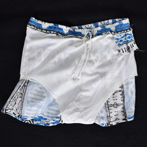 1960s Vintage Blue Barkcloth Cabana Set Cats Like Us