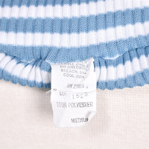 1960s Vintage Blue Striped Ribbed Top Cats Like Us
