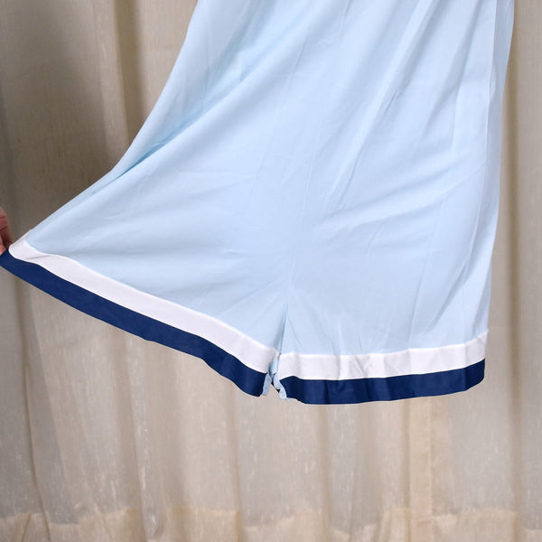 1960s Vintage Blue Striped Step-In Slip Cats Like Us