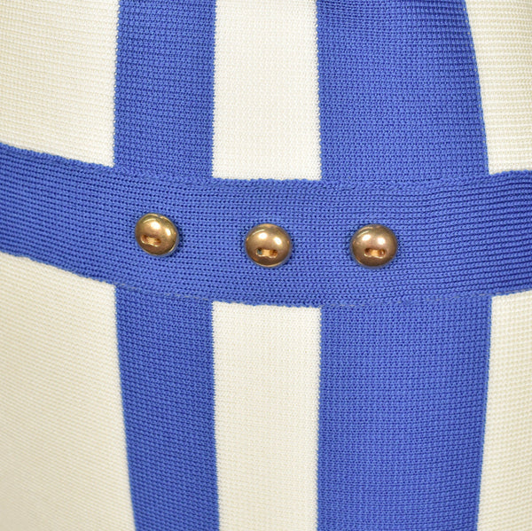 1960s Vintage  Blue & White Mod Dress Cats Like Us