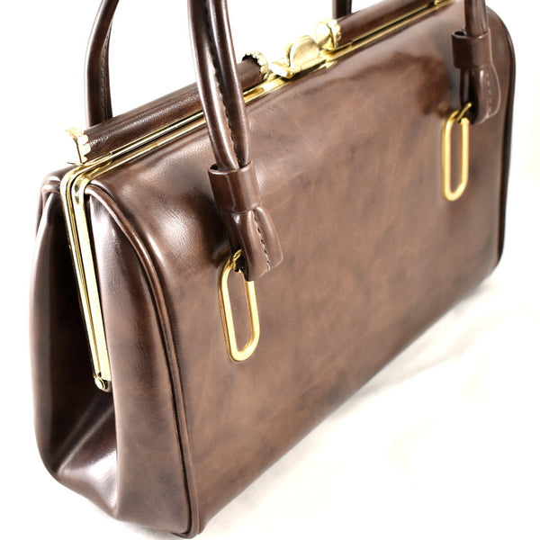 1960s Vintage Brown Marbled Handbag Cats Like Us