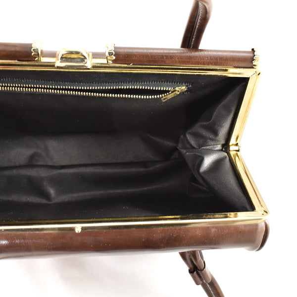 1960s Vintage Brown Marbled Handbag Cats Like Us