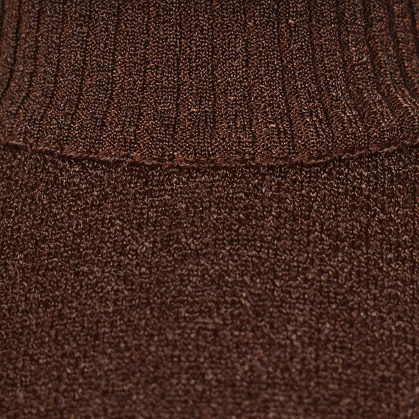 1960s Vintage Brown SS Knit Top Cats Like Us