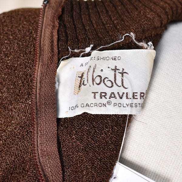 1960s Vintage Brown SS Knit Top Cats Like Us