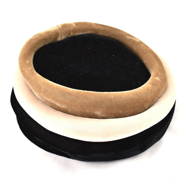 1960s Vintage Brown Velvet Ring Hat Cats Like Us