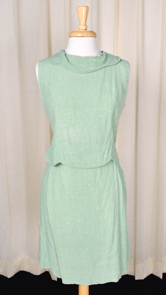 1960s Vintage Celery Skirt Set Cats Like Us