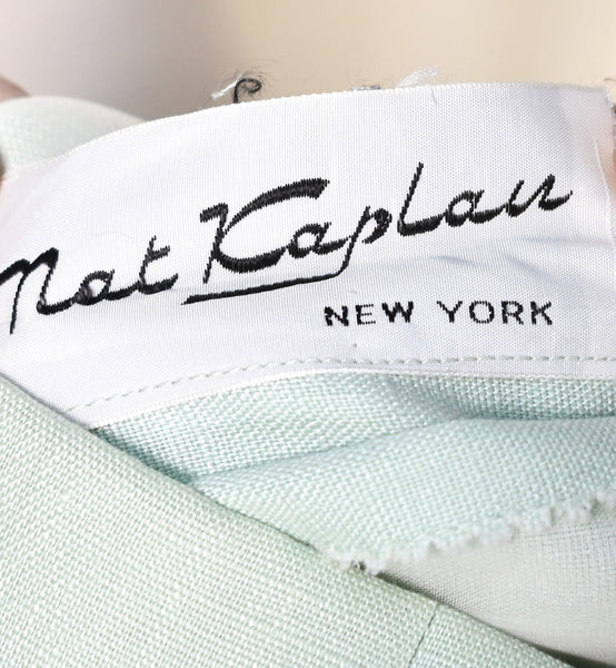 1960s Vintage  Celery Tulip Wiggle Dress Cats Like Us