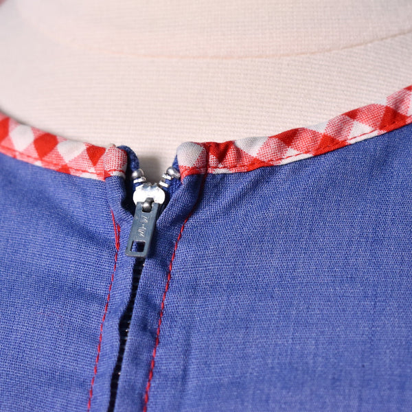 1960s Vintage Chambray House Coat Cats Like Us