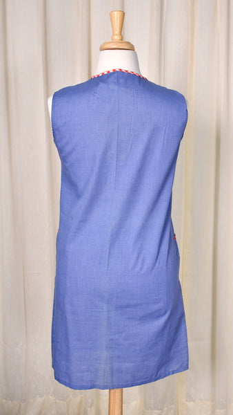 1960s Vintage Chambray House Coat Cats Like Us