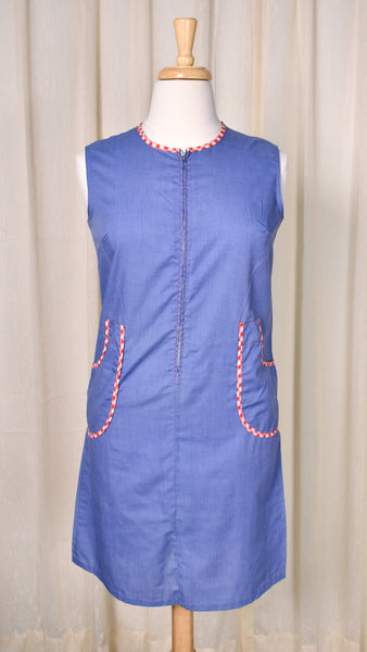 1960s Vintage Chambray House Coat Cats Like Us