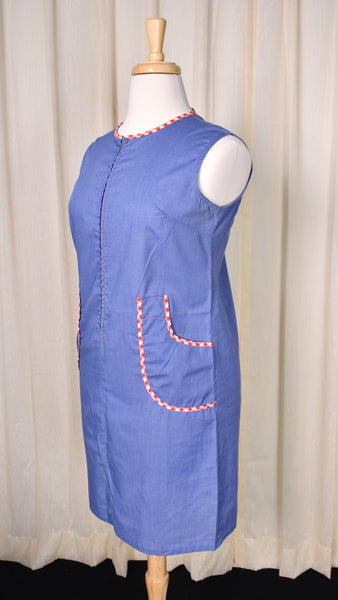 1960s Vintage Chambray House Coat Cats Like Us