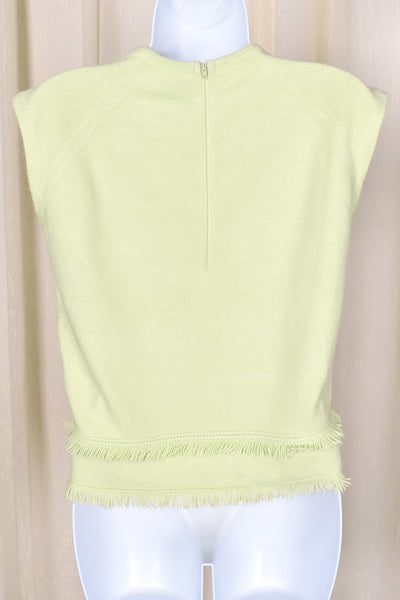 1960s Vintage Chartreuse Fringe Top Cats Like Us
