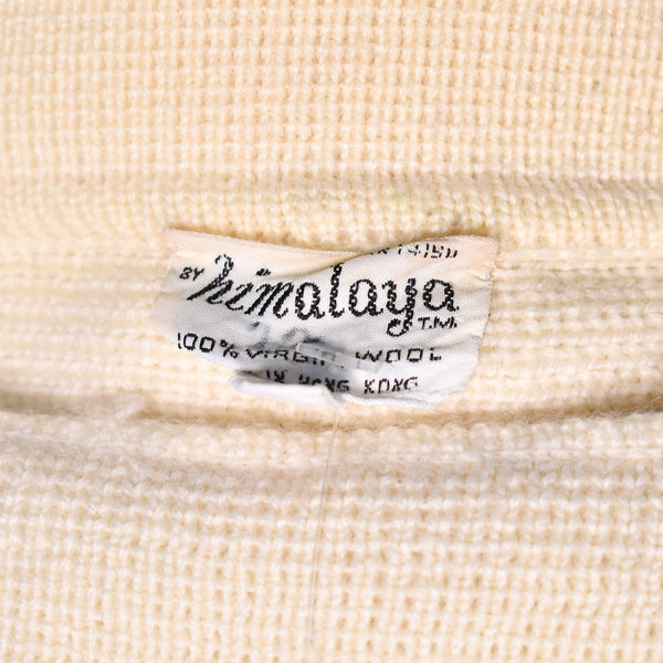 1960s Vintage Cream Zipper Sweater Cats Like Us