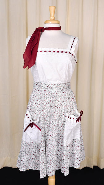 1960s Vintage Eyelet Square Dance Dress Cats Like Us