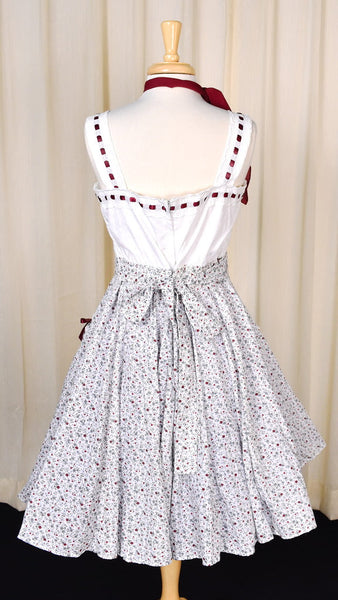 1960s Vintage Eyelet Square Dance Dress Cats Like Us