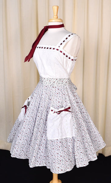 1960s Vintage Eyelet Square Dance Dress Cats Like Us