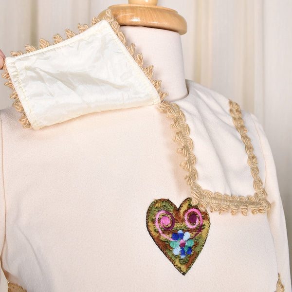 1960s Vintage Heart Babydoll Mini Dress Cats Like Us