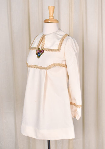 1960s Vintage Heart Babydoll Mini Dress Cats Like Us