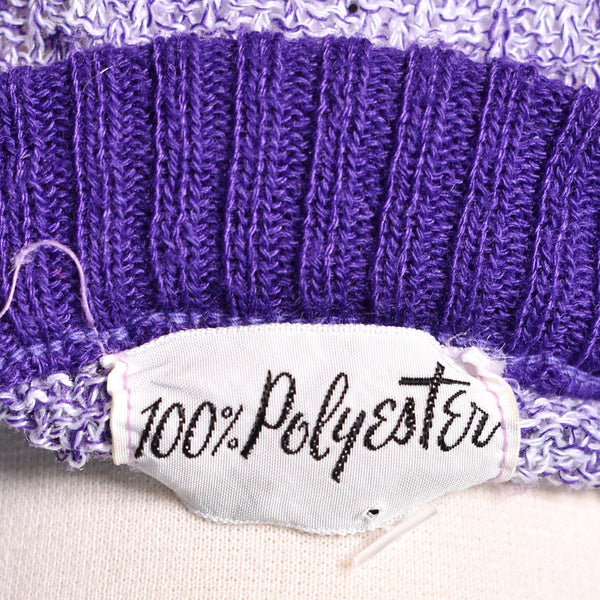 1960s Vintage Lavender Cut Out Knit Top Cats Like Us