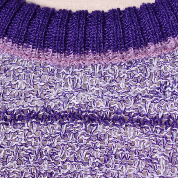 1960s Vintage Lavender Cut Out Knit Top Cats Like Us