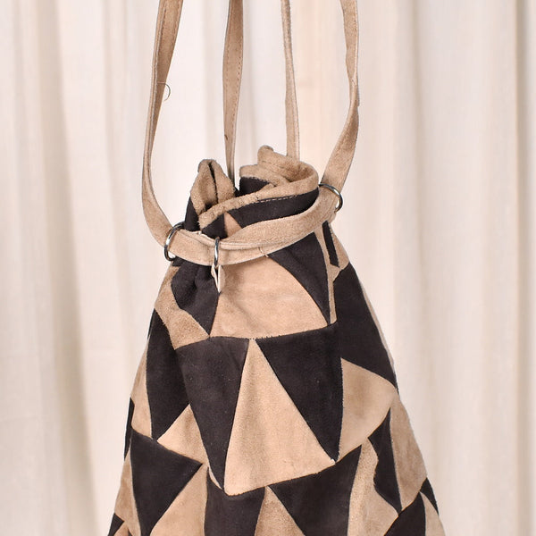 1960s Vintage Leather Triangle Totebag Cats Like Us