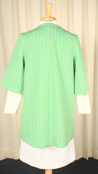 1960s Vintage Lime Chevron Dress Set Cats Like Us