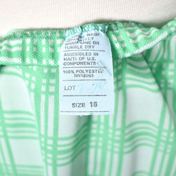 1960s Vintage Lime & White Pencil Skirt Cats Like Us