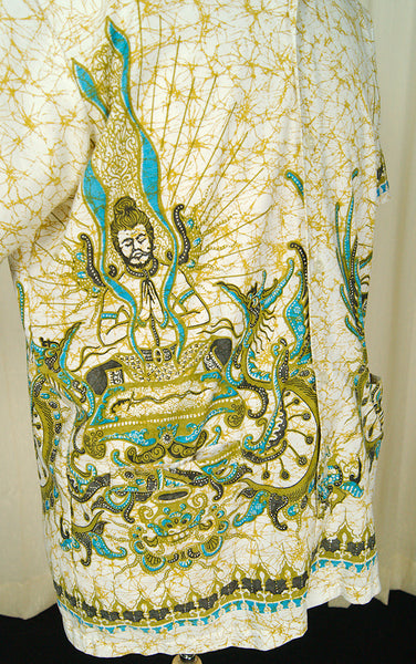 1960s Vintage Men's Batek Peace Shirt Cats Like Us