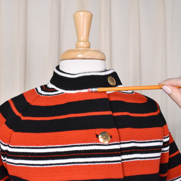 1960s Vintage NOS Red & Black Sweater Cats Like Us
