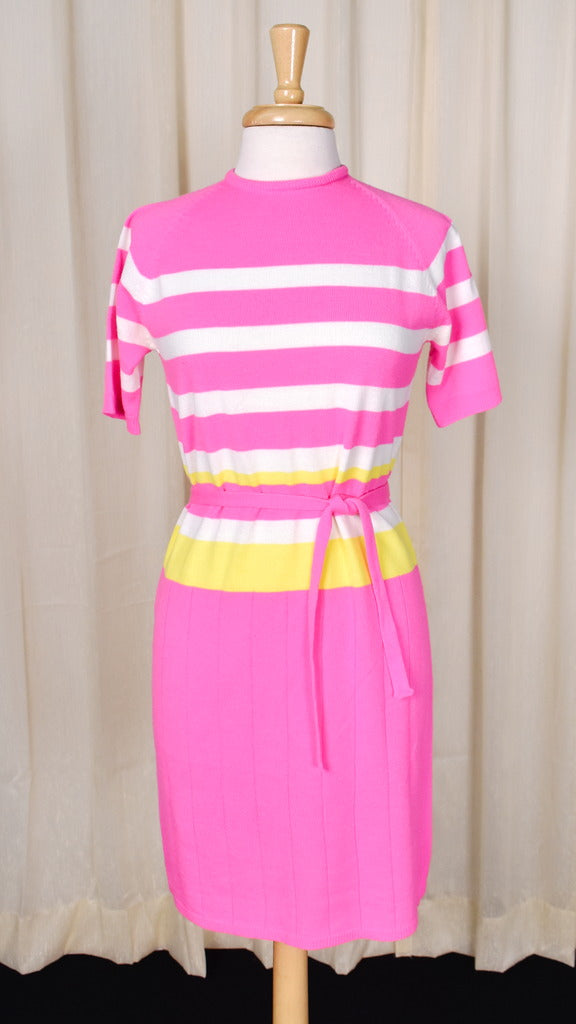 retro neon dress Belinda 80s Neon Green Bodycon Scoop Neck Mini Dress