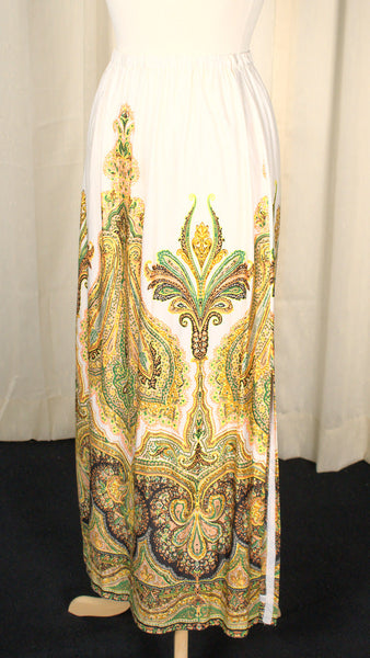 1960s Vintage Paisley Maxi Skirt Cats Like Us