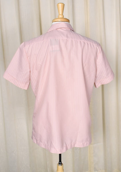 1960s Vintage Pink on Pink Stripe Shirt Cats Like Us