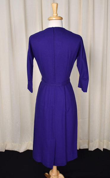 1960s Vintage Purple Bombshell Sheath Dress Cats Like Us
