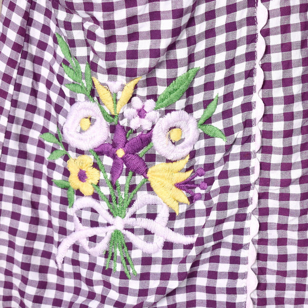 1960s Vintage Purple Gingham House Coat Cats Like Us