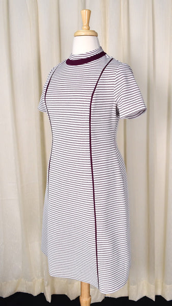 1960s Vintage Purple Scallop Dress Cats Like Us