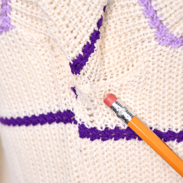 1960s Vintage Purple Striped Sweater Cats Like Us