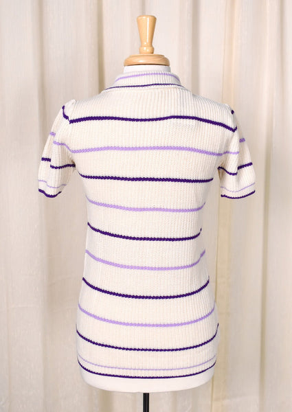 1960s Vintage Purple Striped Sweater Cats Like Us