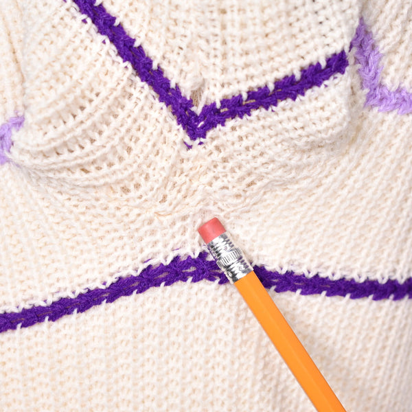 1960s Vintage Purple Striped Sweater Cats Like Us