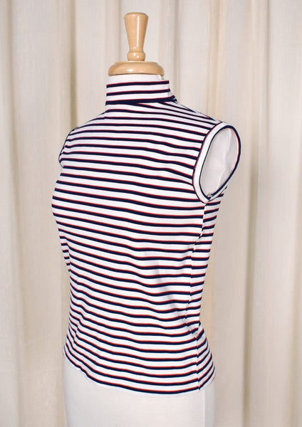 1960s Vintage RWB Sleeveless Turtleneck Cats Like Us
