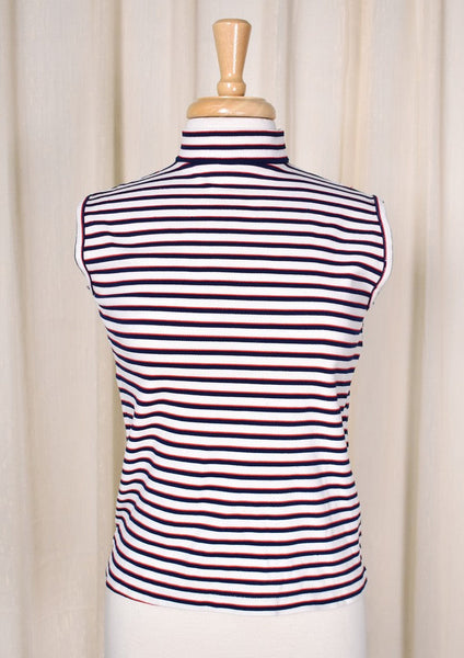 1960s Vintage RWB Sleeveless Turtleneck Cats Like Us