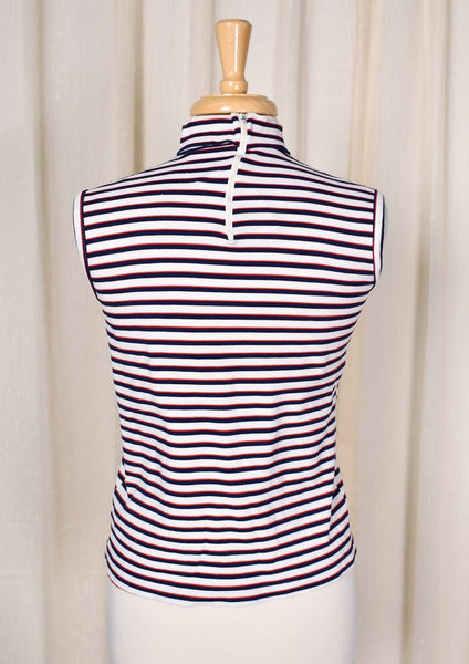 1960s Vintage RWB Sleeveless Turtleneck Cats Like Us