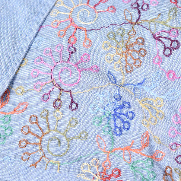 1960s Vintage Rainbow Embroidery Shirt Cats Like Us