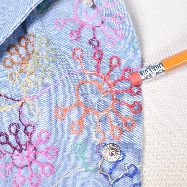 1960s Vintage Rainbow Embroidery Shirt Cats Like Us