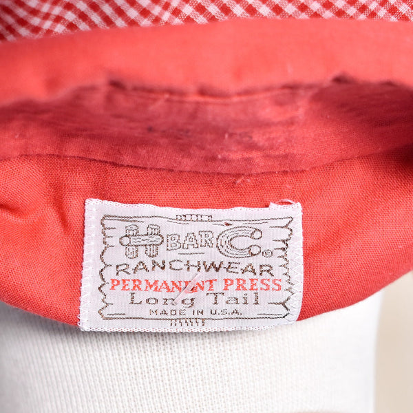 1960s Vintage Red Fringe Shirt with Tie Cats Like Us