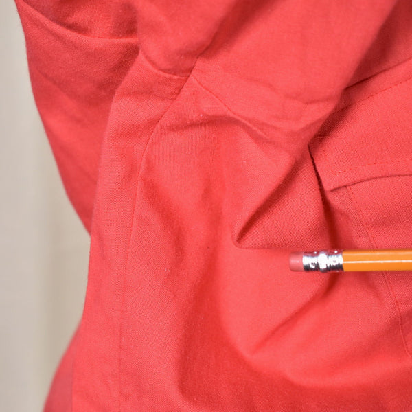 1960s Vintage Red Fringe Shirt with Tie Cats Like Us