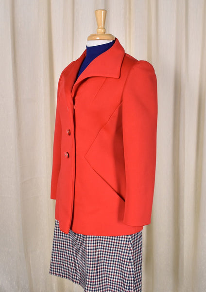 1960s Vintage Red Lilli Ann Jacket Cats Like Us