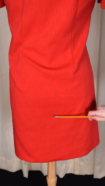 1960s Vintage Red Shift Shirt Dress Cats Like Us